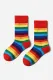 Pride Moon Rainbow Stripe Vibrant Socks