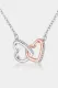 Mother's Day Rose Gold Double Ring Double Heart Necklace