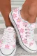 Spring Pink Flower Graphic Daily Canvas Shoes