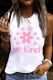 Pink Cherry Blossoms Be Kind Round Neck Shift Casual Tank Tops