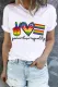 Rainbow Pride Month Round Neck Shift Casual T-Shirts
