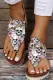 Skull Floral Graphic Daily Sandals