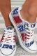 American Flag Patriotic Daily Flats Canvas Shoes