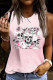 Cherry Blossoms Skull Round Neck Shift Casual Tank Tops