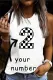 Custom Personalized Plaid Number GraphicTank Tops