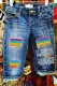 Rainbow Pride Month Shift Casual Ripped Jeans Denim Bermuda Shorts