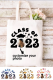 Custom 2023 Graduation Season Photo Shoulder Shopping Bag Canvas Bag