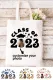 Custom 2023 Graduation Season Photo Shoulder Shopping Bag Canvas Bag
