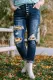 Sunflower Leopard Sheath Casual Ripped Jeans