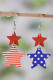 Large and Small Double Circle Star Stripe Earrings