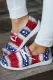 Star Stripes Daily Slip On Flat Shoes