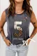 Personalized Custom Number Baseball Graphic Sleeveless Crew Neck Loose Summer Shirts Tank Tops