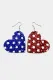 Independence Day Red and Blue Star Graphic Earrings