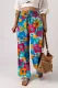 Floral Abstract Decoration Oversized Shift Casual Boho Pants