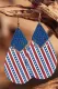 American Flag PU Leather Earrings