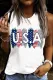 USA Round Neck Casual Tank Tops