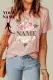 Personalized Custom Name Floral Graphic Short Sleeve Tee