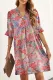 Floral Ruffle Shift Casual Dresses