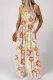Floral Shirred Fit and Flare country Jumpsuits