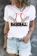 Baseball Round Neck Shift Casual T-Shirts