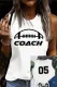 Custom American Football Number Personalized Coach Floral Tank Tops