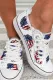 American Flag Sunflower Flats Canvas Shoes