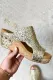 Buckle Hollow Out Sequin Wedge Sandals