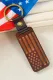 American Flag Vintage Wood Leather Pendant Keychain
