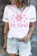 Cherry Blossoms Be Kind Cut-out Round Neck Shift Casual T-Shirts
