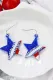 American Flag Star Hook Earrings