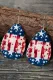 American Flag Tie Dye Earrings