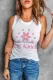 Be Kind Floral Round Neck Sheath Casual Basic Tank Tops