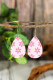 Pink Floral Hook Earrings
