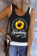 Sunflower U Neck Shift Casual Double Layered Design Tank Tops