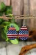 American Flag Star Stripe Graphic Acrylic Earrings