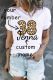 Custom Leopard Name Number Graphic T-shirt