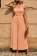 Solid Backless Spaghet Spaghetti Strap Casual Jumpsuits