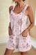 Pink Floral Shift Casual Rompers