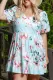 Floral Ruffle Flared Casual Plus Size Dresses