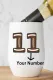 Personalized Custom American Football Number Graphic Stainless Steel Tumbler