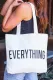 EVERYTHING Letter Print Large Tote Bag
