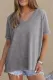 Solid V Neck Basic Casual T-Shirts