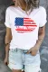 Custom Name Patriotic American Flag Graphic T-shirt