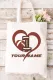 Custom Personalized Name American Football Graphic Shoulder Shopping Bag Canvas Bag