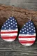 American Flag Star Stripe Graphic Earrings