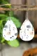 Painting Floral Graphic Drop Earrings