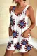 Flag Day Sunflower Graphic Shift Sleeveless Casual Jumpsuits