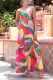 Boho Geometric Print Sleeveless Maxi Dress