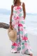 Flamingo Floral Sleeveless Casual Jumpsuits