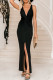 Solid Twisted Sheath Cocktail Wedding Date Sexy Maxi Dresses